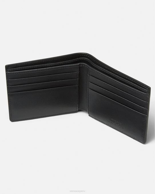 Versace accesorios hombres cartera grande con medusa 6BPV1636 negro