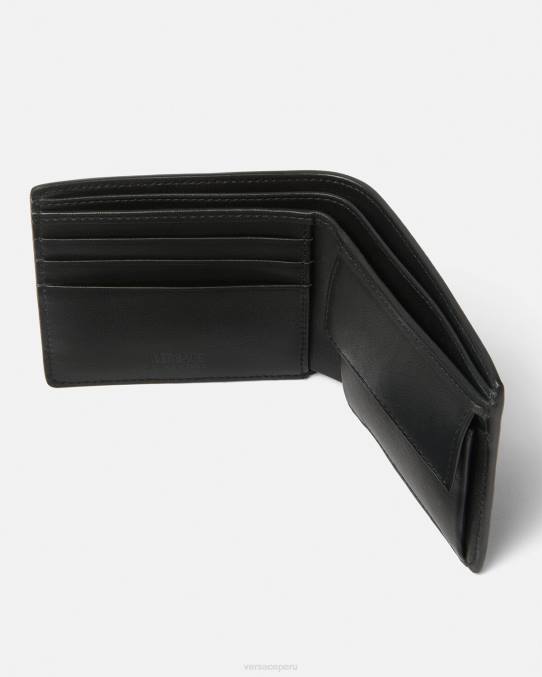 Versace accesorios hombres cartera grande con medusa 6BPV1637 negro