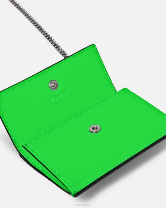 Versace accesorios hombres tarjetero con medusa biggie 6BPV1644 verde