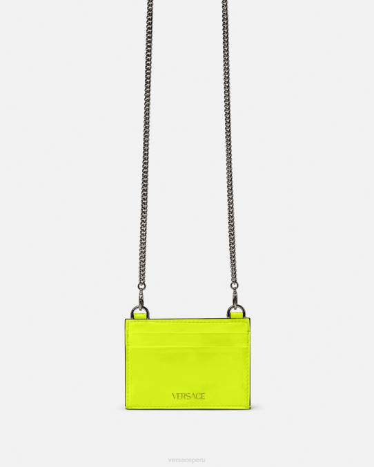 Versace accesorios hombres tarjetero con medusa biggie 6BPV1645 amarillo