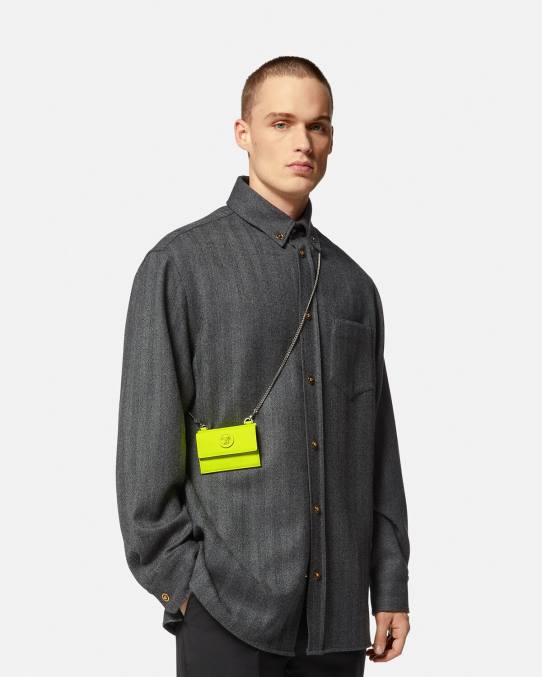 Versace accesorios hombres tarjetero con medusa biggie 6BPV1645 amarillo