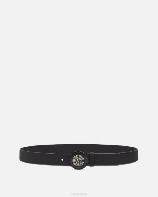 Versace accesorios hombres cinturón con emblema en V 6BPV2484 negro