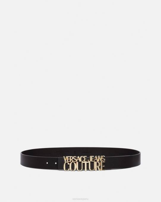 Versace accesorios hombres cinturón con logo y letras 6BPV2477 oro y negro