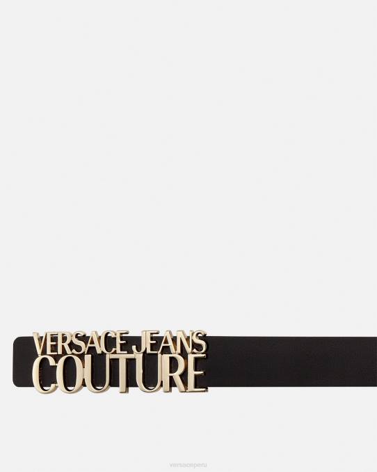 Versace accesorios hombres cinturón con logo y letras 6BPV2477 oro y negro