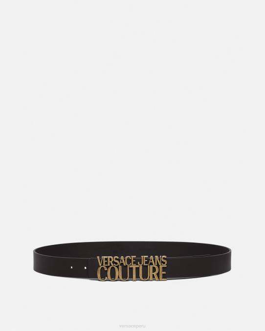 Versace accesorios hombres cinturón con logo y letras 6BPV2478 oro negro