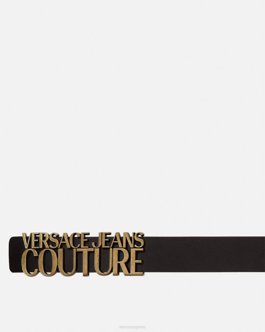 Versace accesorios hombres cinturón con logo y letras 6BPV2478 oro negro