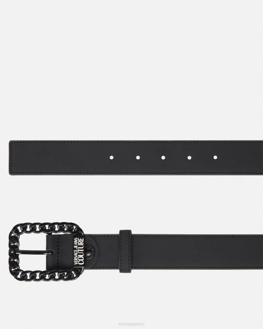 Versace accesorios hombres cinturón de cadena a tono 6BPV2501 negro