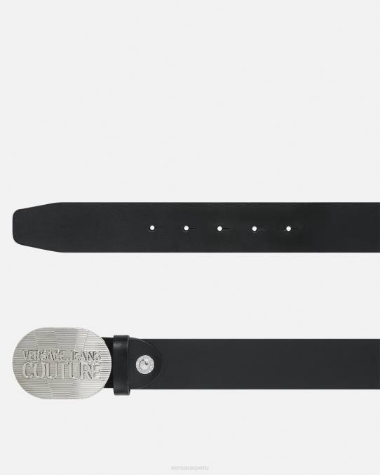 Versace accesorios hombres cinturón de rodeo con logo 6BPV2511 negro y plata