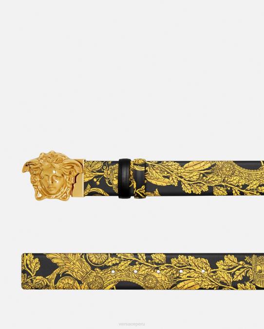 Versace accesorios hombres cinturón reversible maschera barroco 6BPV1629 imprimir