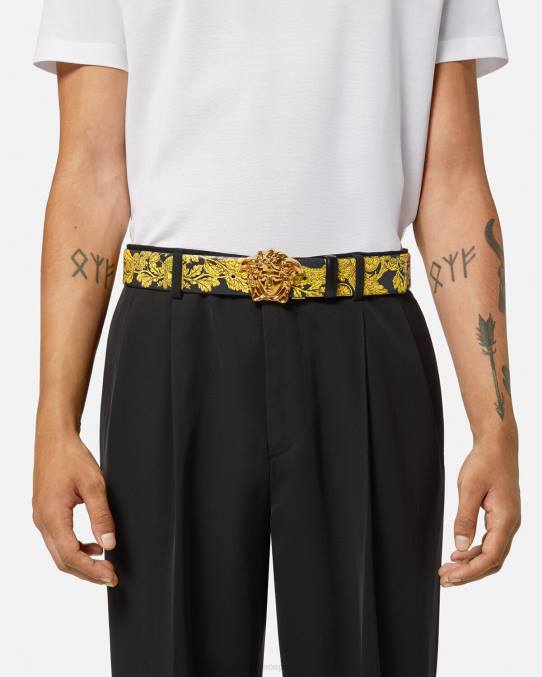 Versace accesorios hombres cinturón reversible maschera barroco 6BPV1629 imprimir