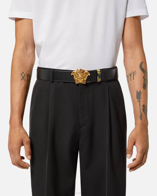 Versace accesorios hombres cinturón reversible maschera barroco 6BPV1629 imprimir