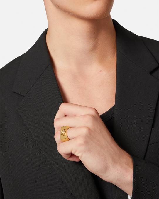 Versace accesorios hombres anillo con logo de medusa 6BPV1694 oro
