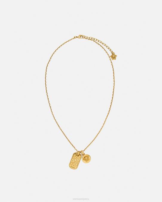 Versace accesorios hombres collar con etiqueta de la greca 6BPV1688 oro