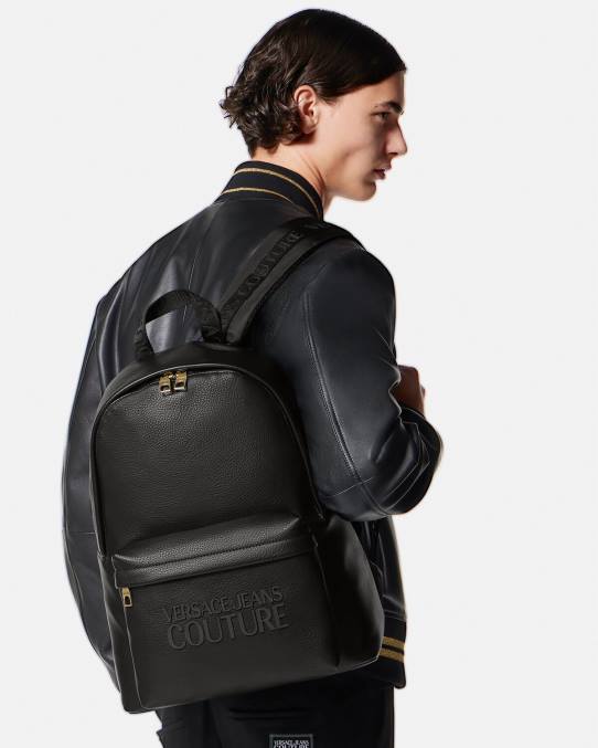 Versace accesorios hombres mochila con logo 6BPV2472 negro