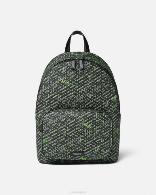 Versace bolsas hombres mochila con la firma la greca 6BPV1488 imprimir