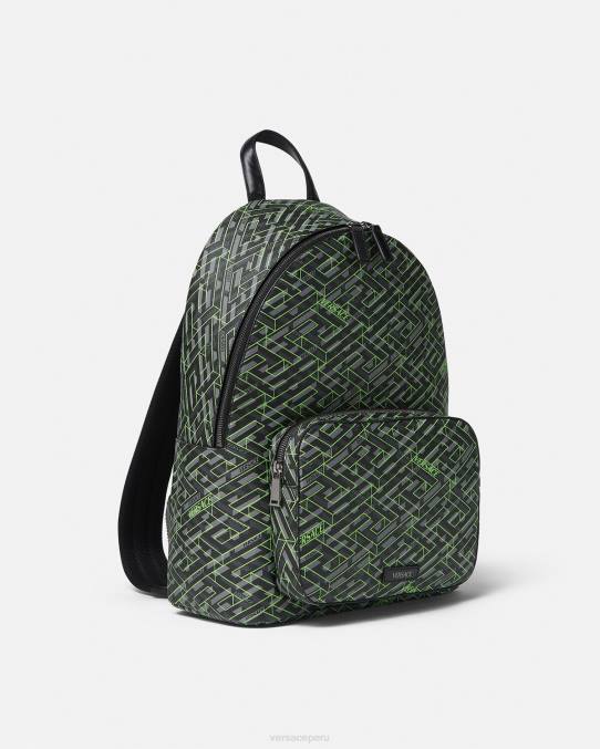 Versace bolsas hombres mochila con la firma la greca 6BPV1488 imprimir