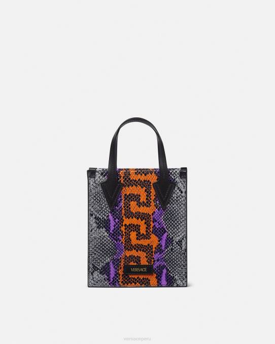 Versace bolsas hombres bandolera con estampado Greca de pitón 6BPV1474 multicolor