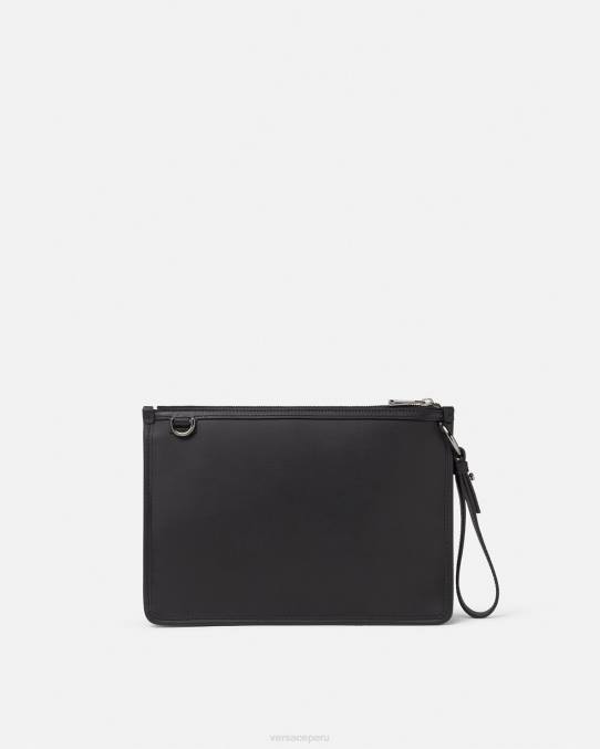 Versace bolsas hombres bandolera con greca y tachuelas 6BPV1475 negro