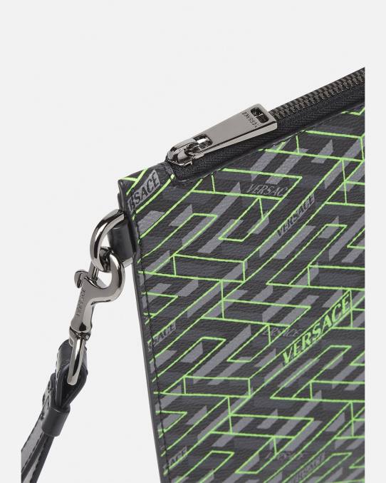 Versace bolsas hombres bolsa con la firma la greca 6BPV1480 imprimir