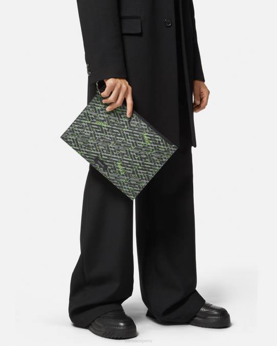 Versace bolsas hombres bolsa con la firma la greca 6BPV1480 imprimir