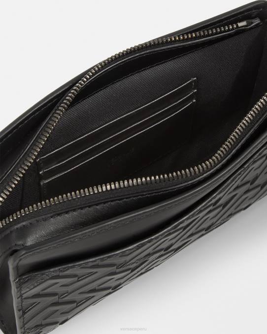 Versace bolsas hombres bolso bandolera con firma la greca 6BPV1481 negro