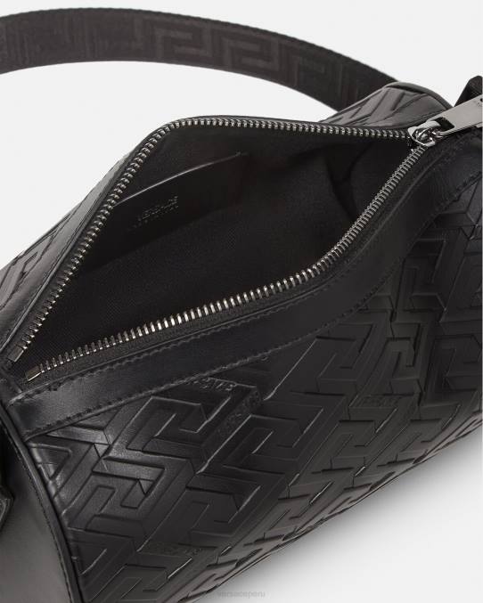 Versace bolsas hombres bolso bandolera con firma la greca 6BPV1482 negro