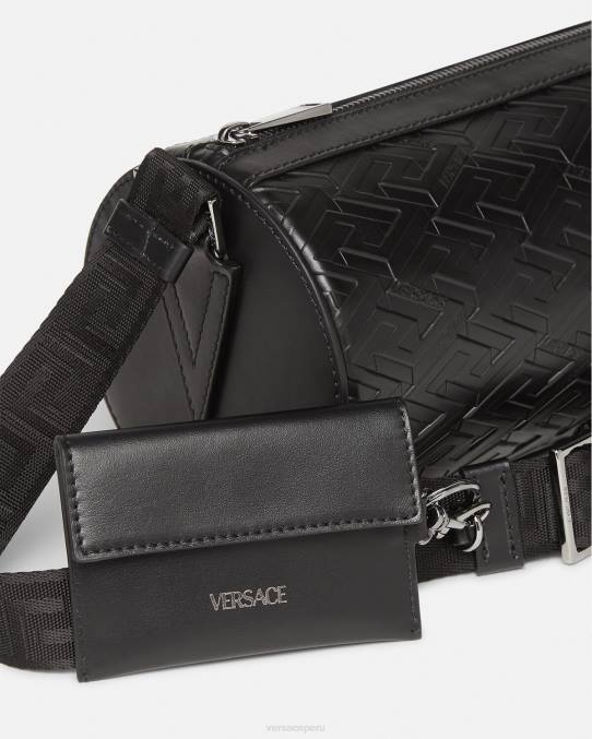 Versace bolsas hombres bolso bandolera con firma la greca 6BPV1482 negro