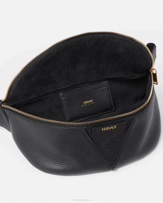Versace bolsas hombres riñonera con logo V Greca 6BPV1491 negro