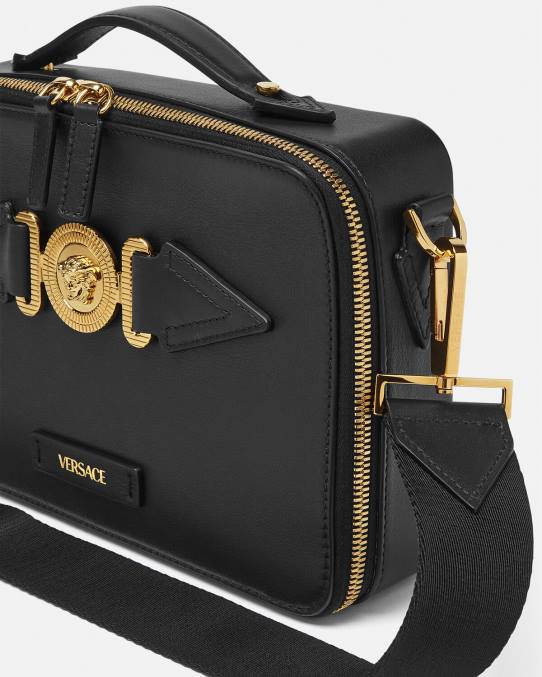 Versace bolsas hombres bolso messenger con medusa biggie 6BPV1468 negro