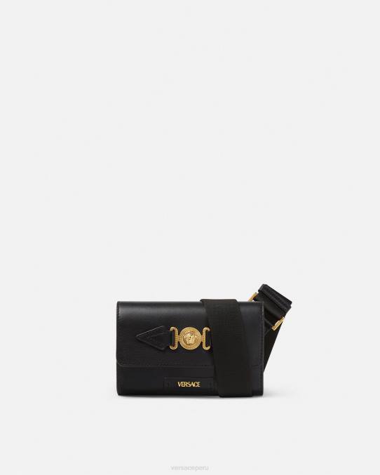 Versace bolsas hombres riñonera con Medusa Biggie 6BPV1470 negro