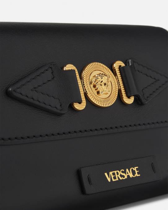 Versace bolsas hombres riñonera con Medusa Biggie 6BPV1470 negro