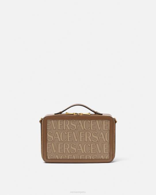 Versace bolsas hombres bolso mensajero integral 6BPV1497 marrón