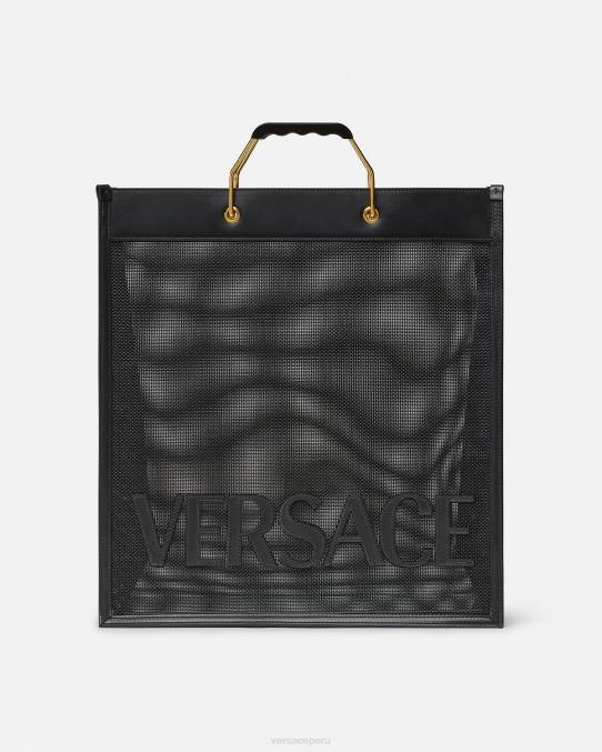 Versace bolsas hombres bolso de mano comprador 6BPV1507 negro