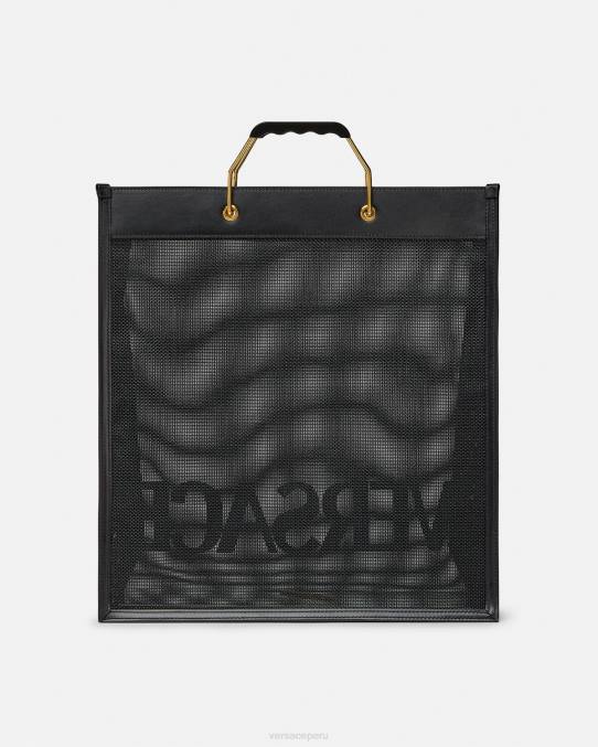 Versace bolsas hombres bolso de mano comprador 6BPV1507 negro