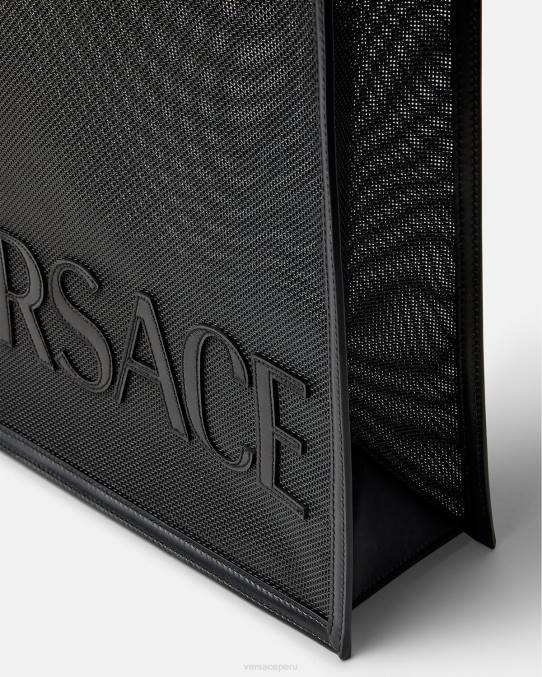 Versace bolsas hombres bolso de mano comprador 6BPV1507 negro