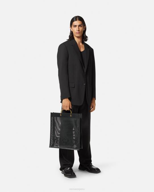 Versace bolsas hombres bolso de mano comprador 6BPV1507 negro