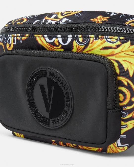 Versace bolsas hombres riñonera de alta costura con logo 6BPV2495 oro negro