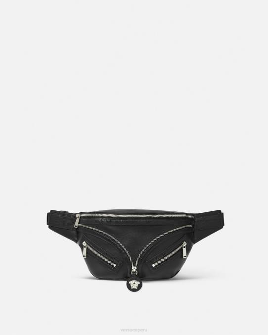 Versace bolsas hombres riñonera repetida 6BPV1504 negro