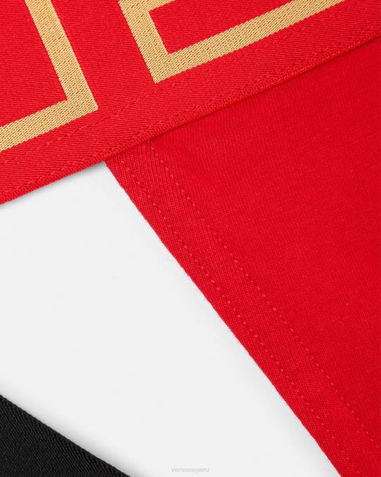 Versace ropa interior y ropa de playa hombres suspensorio con borde de greca 6BPV1775 rojo