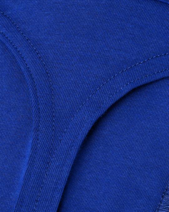 Versace ropa interior y ropa de playa hombres tanga con borde de greca 6BPV1773 azul