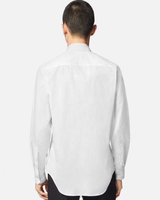 Versace ropa hombres camisa con logo bordado 6BPV1300 blanco