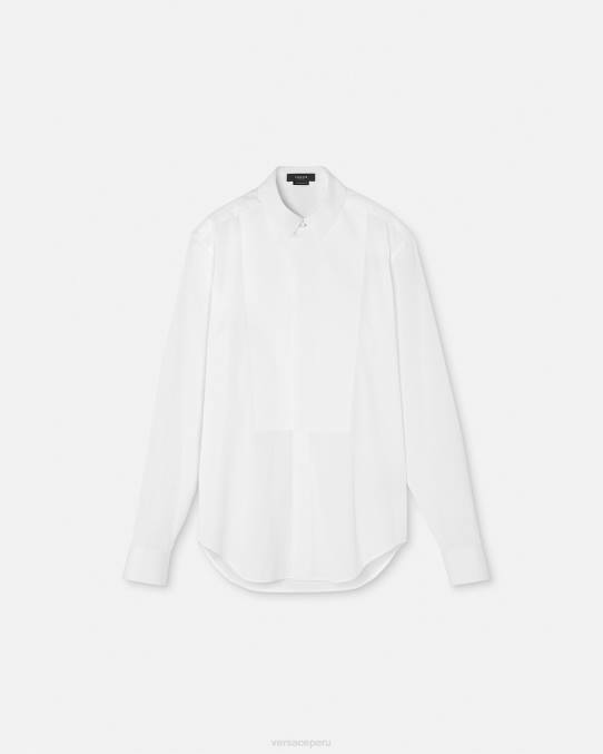 Versace ropa hombres camisa de esmoquin formal 6BPV1301 blanco