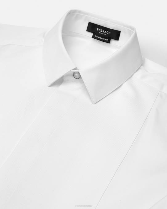 Versace ropa hombres camisa de esmoquin formal 6BPV1301 blanco