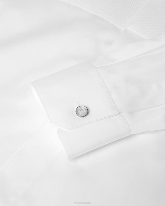 Versace ropa hombres camisa de esmoquin formal 6BPV1301 blanco