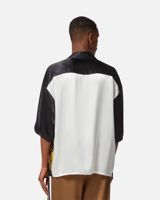 Versace ropa hombres polo maschera de satén barroco 6BPV1313 imprimir