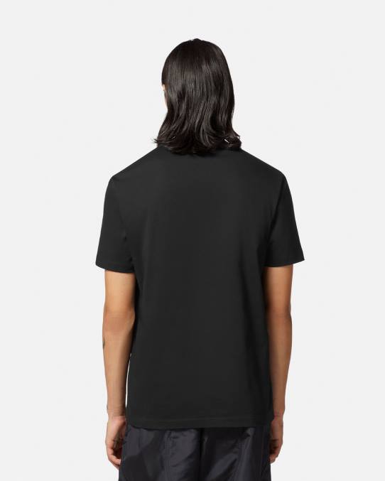 Versace ropa hombres camiseta con logo de la maschera 6BPV1385 negro