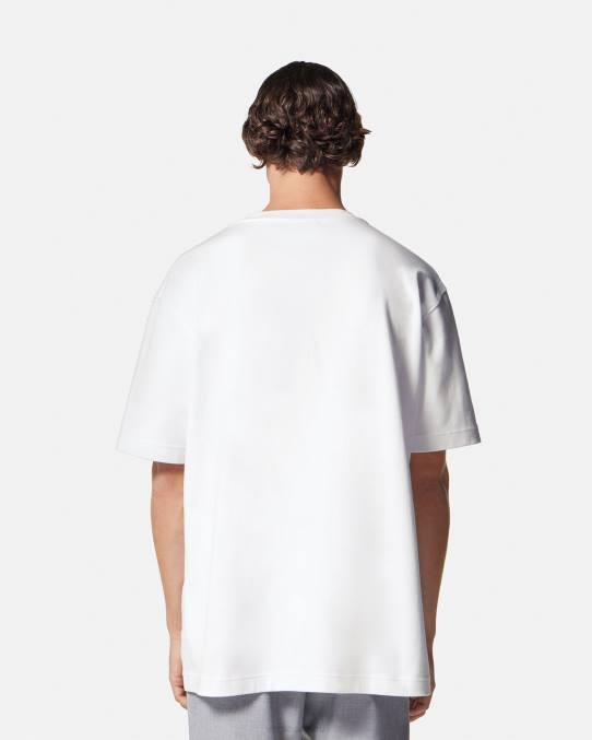 Versace ropa hombres camiseta con logo y número de pieza 6BPV2392 blanco