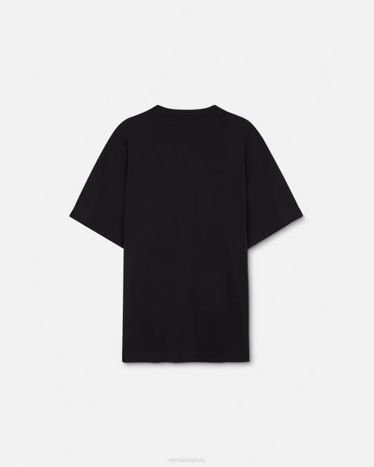 Versace ropa hombres camiseta de alta costura con logo 6BPV2388 oro negro