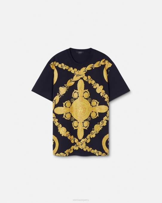 Versace ropa hombres camiseta maschera barroca 6BPV1388 imprimir
