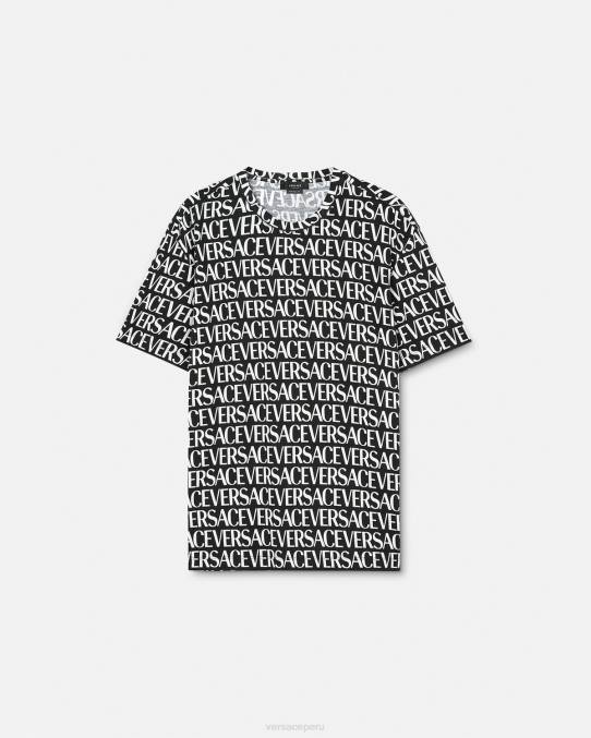 Versace ropa hombres camiseta por toda la prenda 6BPV1390 negro y estampado